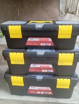 3 Set Empty Plastic Tools Box 12" 13" 14"