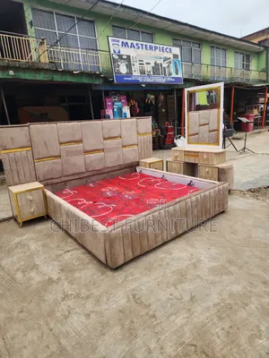 Quality 6by6 Complete Set of Upholstery Padded Bed.