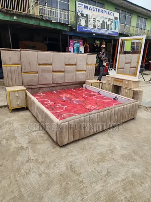 Quality 6by6 Complete Set of Upholstery Padded Bed