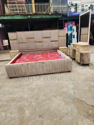 Quality 6by6 Complete Set of Upholstery Padded Bed