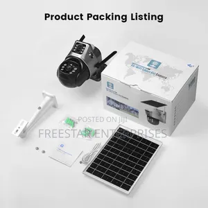 4G Solar Power CCTV Camera. Dual Lens Cctv, SIM Card, TF