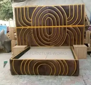 6 by 6 Bedframe, 2 Bed Sides and a Dresser