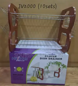 2 Layer Wood Dish Rack