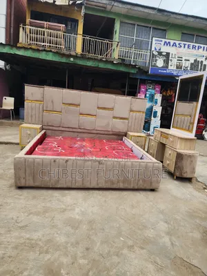 Quality 6by6 Complete Set Of Upholstery Padded Bed Frame