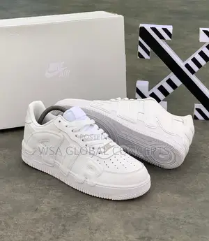 Cactus Plant Flea X Nike Air Force 1 Triple White Sneakers