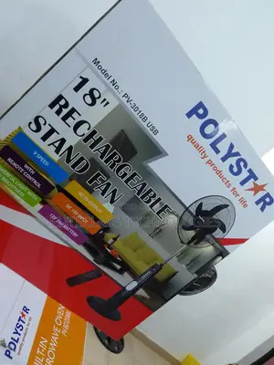 Nice Choice 18'' Polystar Rechargeable Stand Fan