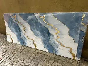 Uv Marble Sheet Gold Blue