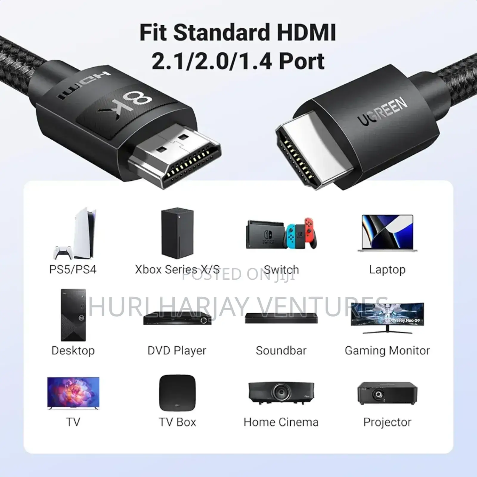 1m Ugreen V2.1 Hdmi Cable