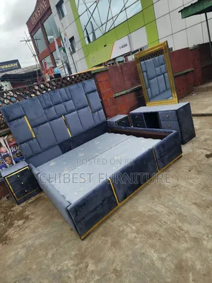 Quality 6by6 Complete Set of Upholstery Padded Bed