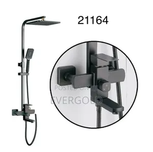 England Black Standing Shower Mixer Tap With Accessories