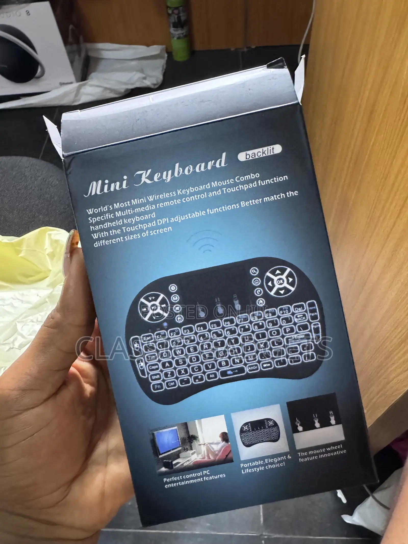 Wireless Mini Keyboard With Light and Touch Pad