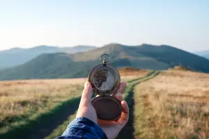 Vintage Ancient Magnetic Compass