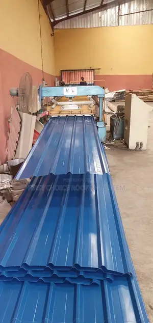 Blue Long Sparn Roofing Sheets Oven Baked