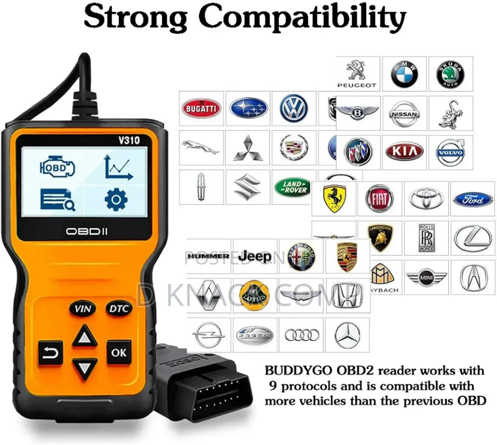 OBD2 Code Reader Car Diagnostic Tools Digital Display