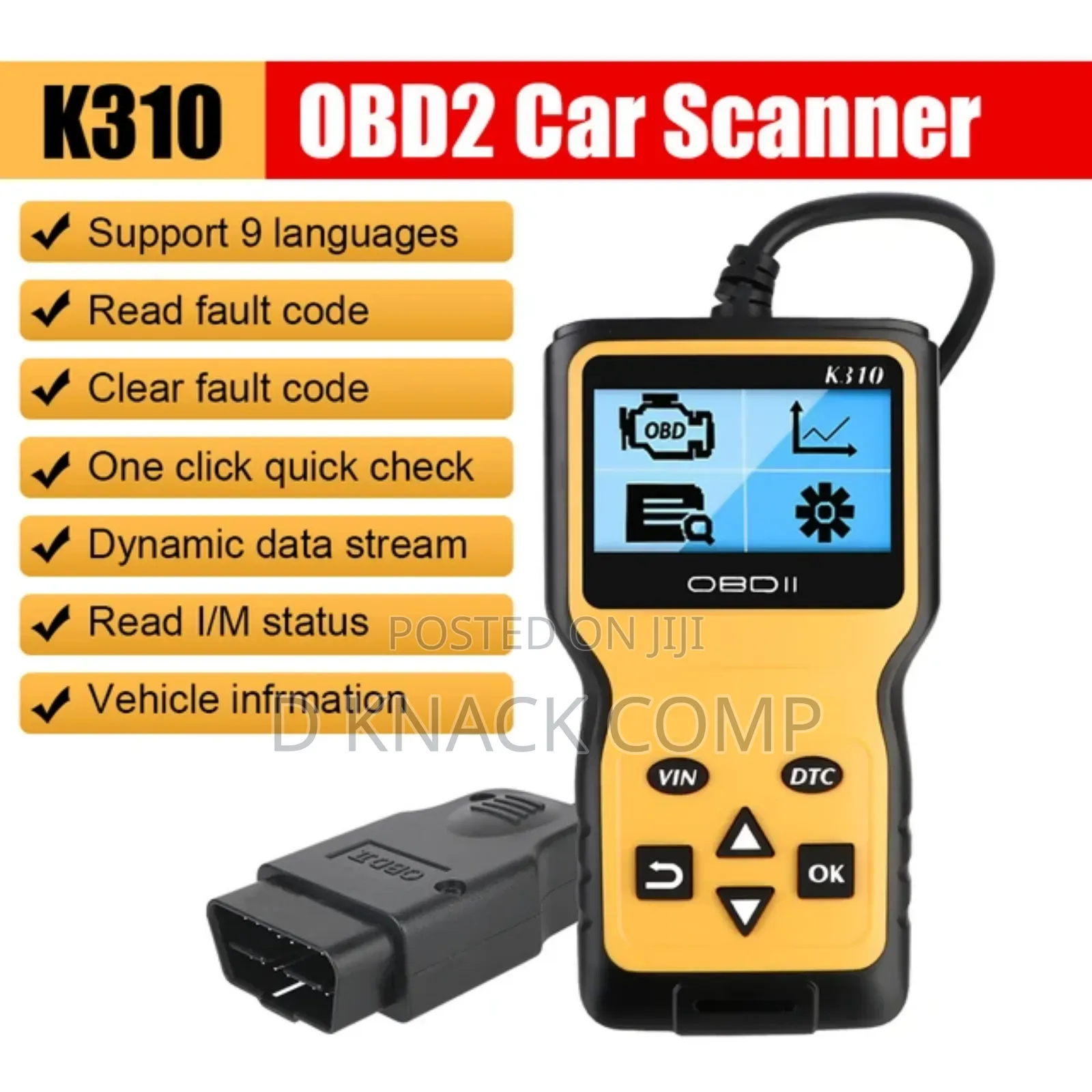 OBD2 Code Reader Car Diagnostic Tools Digital Display