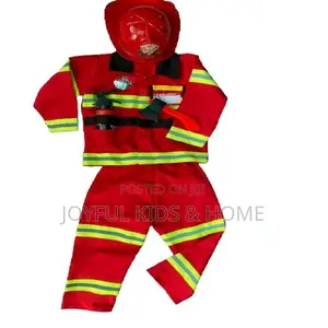 Unisex Fire Chief Costume Set - Red, Black Yellow