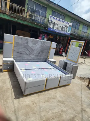 Quality 6by6 Complete Set of Upholstery Padded Bed