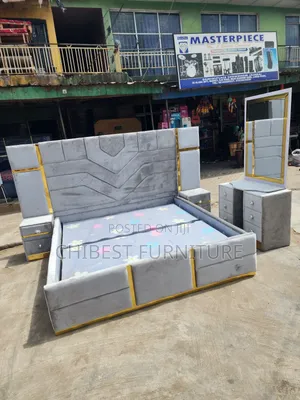 Quality 6by6 Complete Set of Upholstery Padded Bed