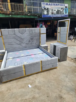 Quality 6by6 Complete Set of Upholstery Padded Bed