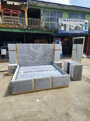 Quality 6by6 Complete Set of Upholstery Padded Bed