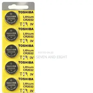 5 X New Toshiba CR2032 3V Lithium Battery
