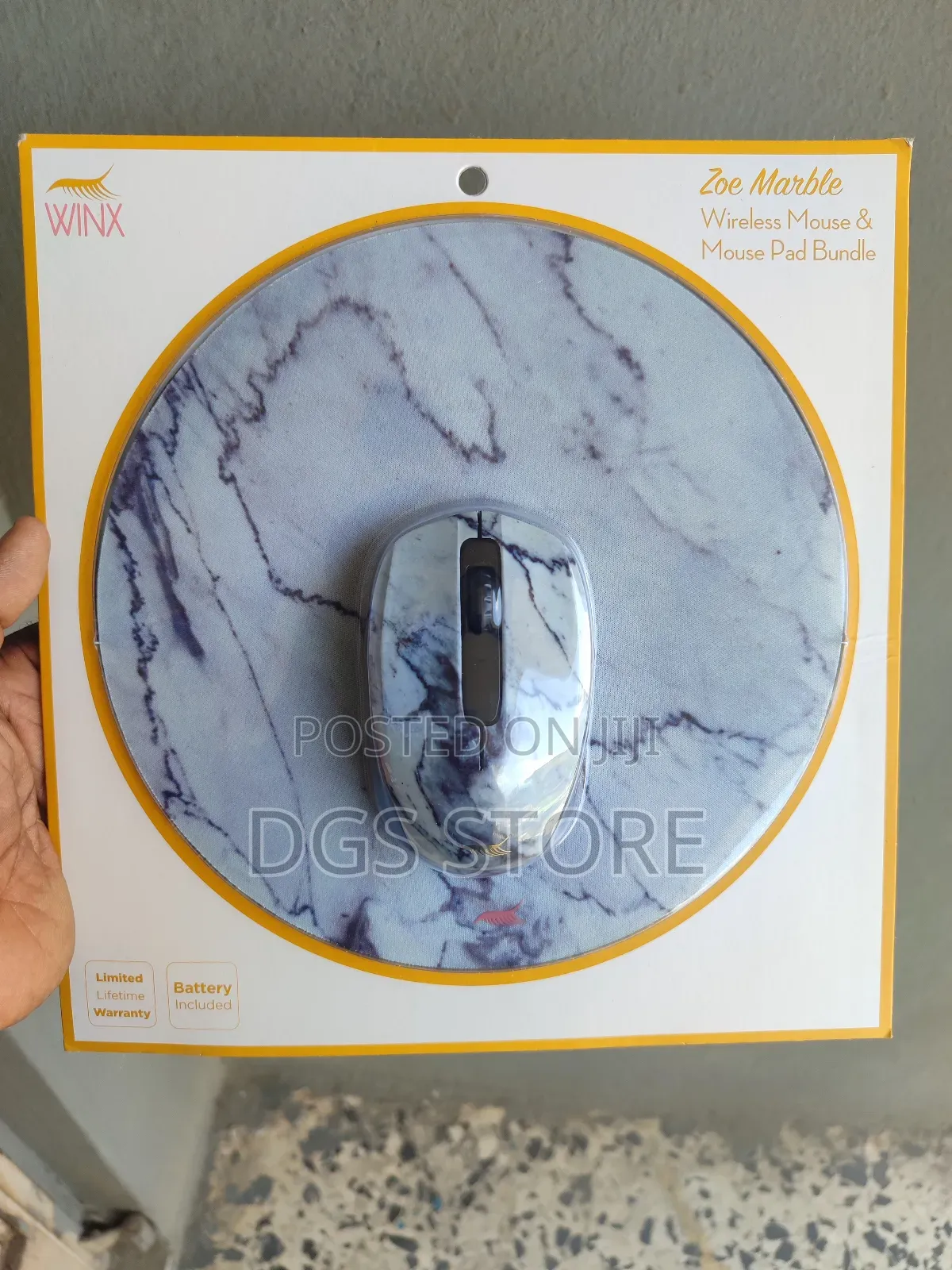 Winx Zoe Marble Wireless Mouse and Mouse Pad Bundle