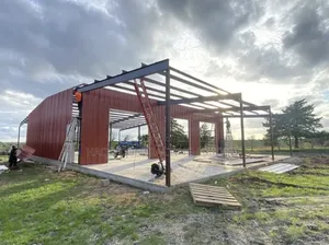 Prefab Steel Workshop Structure With EPS Sandwich Panel Wall