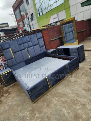 Quality 6by6 Complete Set of Upholstery Padded Bed