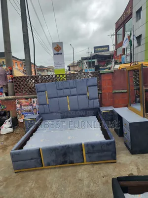 Quality 6by6 Complete Set of Upholstery Padded Bed
