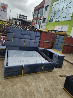 Quality 6by6 Complete Set of Upholstery Padded Bed