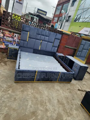 Quality 6by6 Complete Set of Upholstery Padded Bed