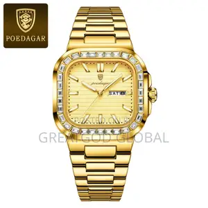 Poedegar Day and Date Chain Wristwatch