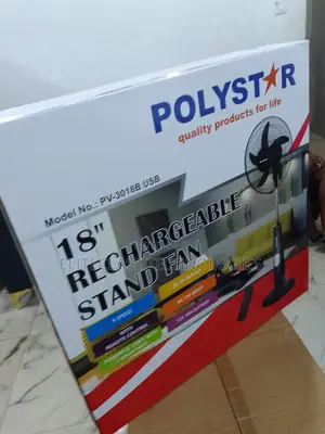 The Ultimate Choice 18'' Polystar Rechargeable Stand Fan