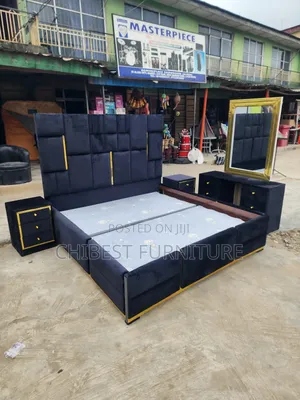 Quality 6by6 Complete Set of Upholstery Padded Bed