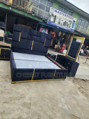 Quality 6by6 Complete Set of Upholstery Padded Bed