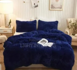 Luxury and Fluffy Blue Duvet Set