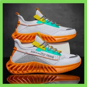 Size 45 Stylish Laced Up Sneakers-multicolor