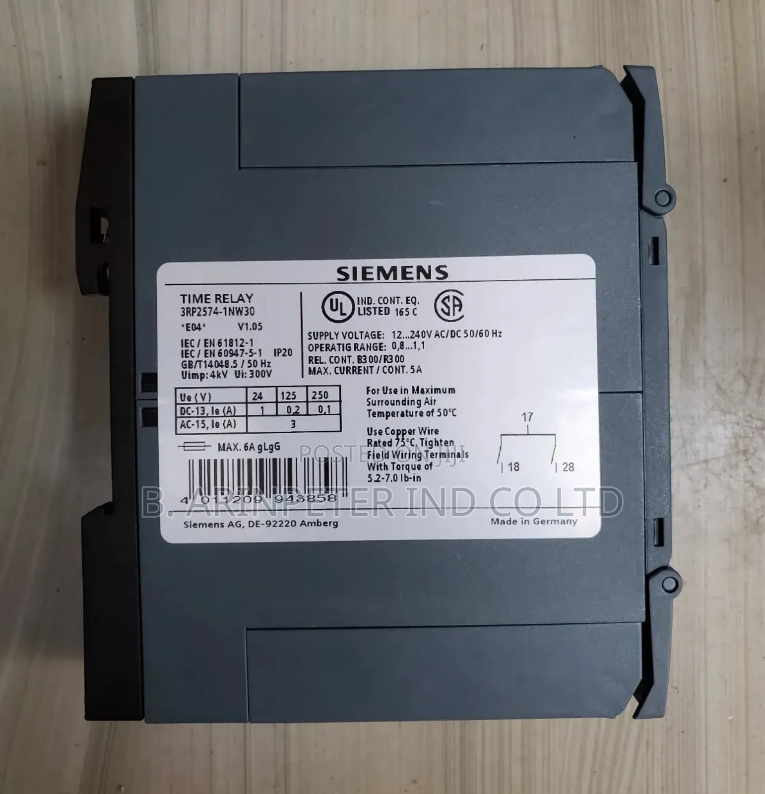 Siemens Star/Delta Timer Relay.