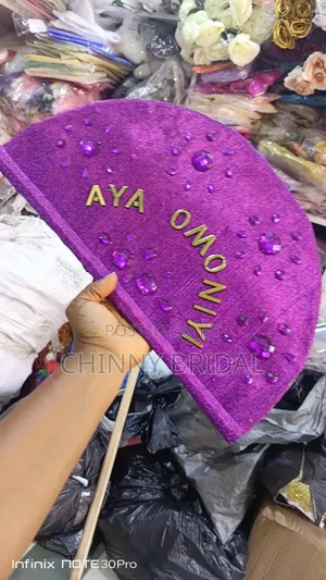 Aso Oke Hand Fan