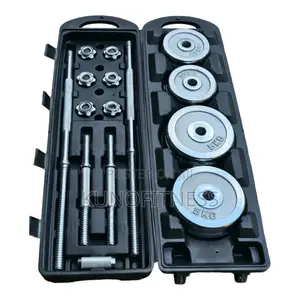 50kg Adjustable Dumbbell Set With Connecting Barbell Rod