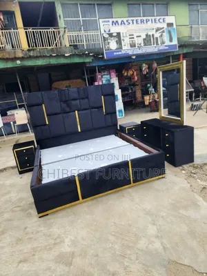 Quality 6by6 Complete Set of Upholstery Padded Bed