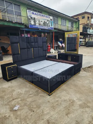 Quality 6by6 Complete Set of Upholstery Padded Bed