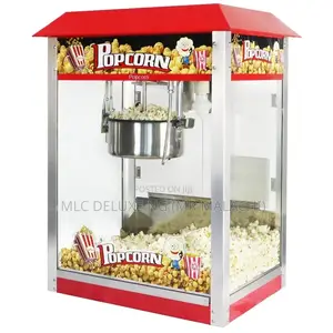 POPCORN MAKER Showcase With Warmer Below/Red Popcorn Machine