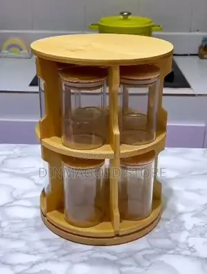 2tier 360 Bamboo Spice Organizer