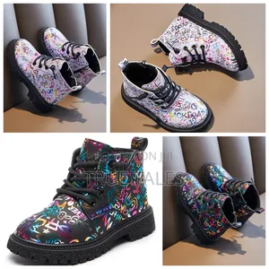 Unisex Boys And Girls Unique Glazed Colourful Sneakers/Boots
