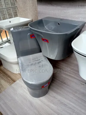 Executive Gray Toilet Set
