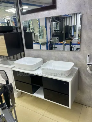 Double Wall Hung Cabinet Basin + Led Mirrors
