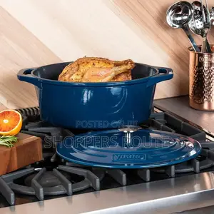 Viking 7qt Enamel Coat Cast Iron Dutch Oven/Roaster(Imported