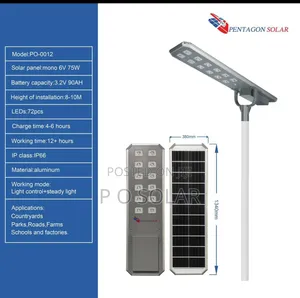 P O Pentagon 12 Eyes All In One Industrial Solar Light