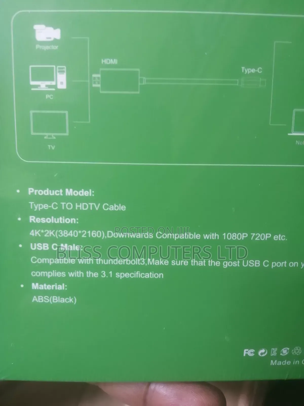 Type-C to Hdmi Cable